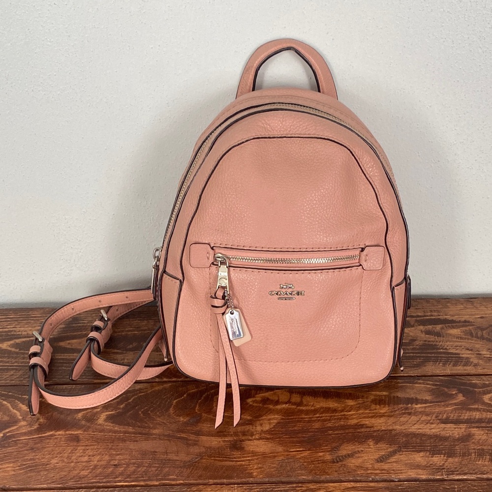 Coach Pink Pebbled Leather Mini Backpack - Picture 3 of 16